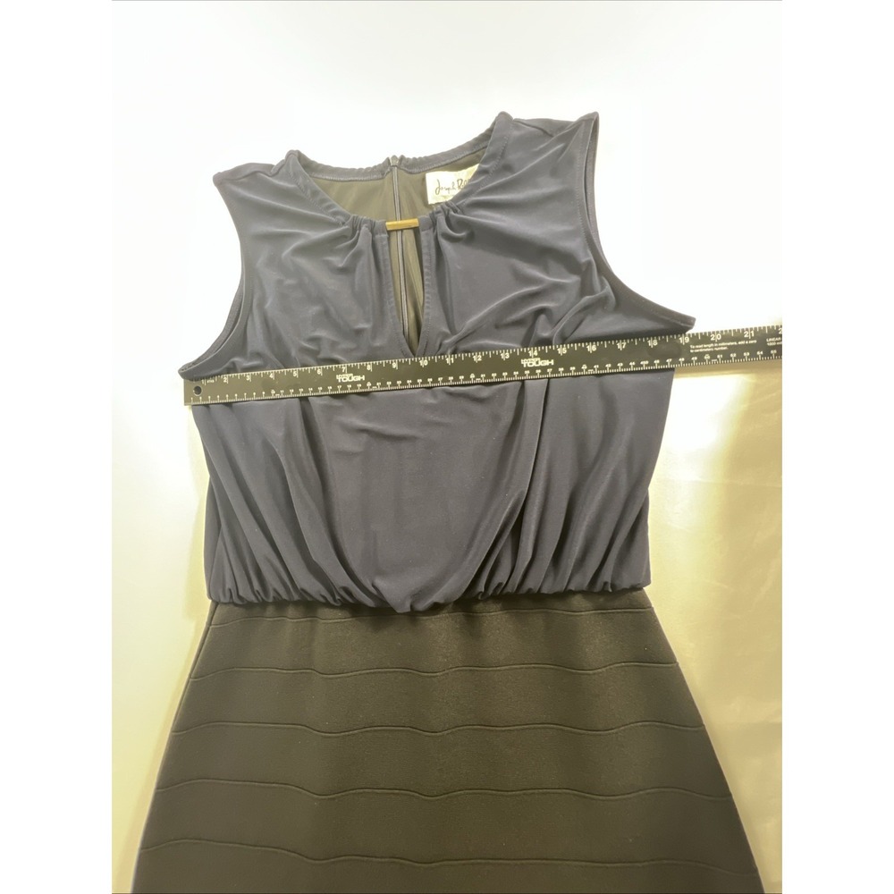 Joseph Ribkoff Navy Blue Black Sleeveless Bandage Skirt Dress Size 12 - Picture 6 of 13